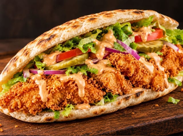 Zinger Pita Meal.