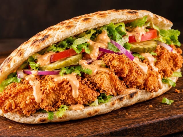 Zinger Pita Sandwich.