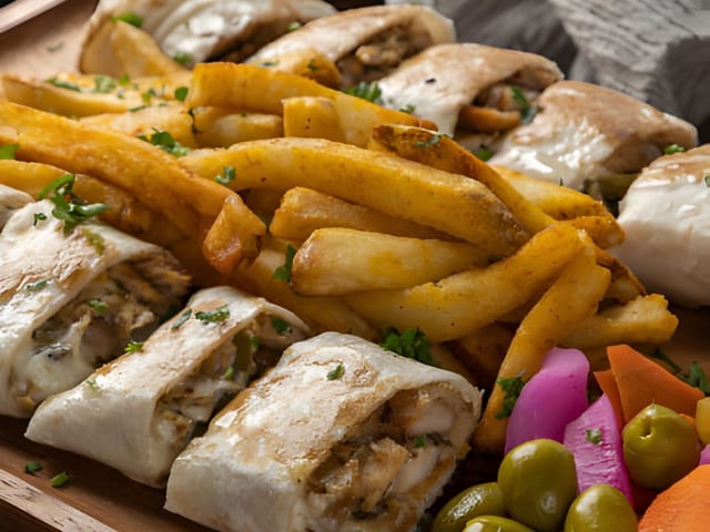 Chicken Shawarma Meal.