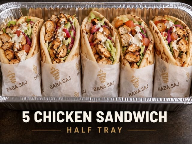 5 Chicken Sandwich Half Tray.