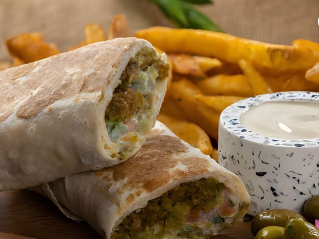 Falafel Wrap Meal.